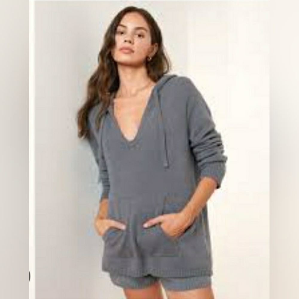 STANDARD JAMES PERSE Gray Knit Tunic Casual Top Sweatshirt